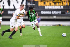 20240722 GAIS Harun Ibrahim under fotbollsmatchen i Allsvenskan mellan GAIS och AIK den 22 Juli 2024 på Gamla Ullevi i Göteborg.