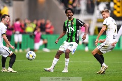 20240722 GAIS Harun Ibrahim under fotbollsmatchen i Allsvenskan mellan GAIS och AIK den 22 Juli 2024 på Gamla Ullevi i Göteborg.