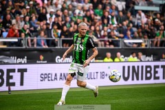 20240722 GAIS Jonas Lindberg under fotbollsmatchen i Allsvenskan mellan GAIS och AIK den 22 Juli 2024 på Gamla Ullevi i Göteborg.