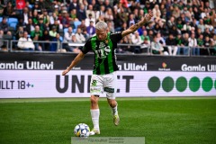 20240722 GAIS Jonas Lindberg under fotbollsmatchen i Allsvenskan mellan GAIS och AIK den 22 Juli 2024 på Gamla Ullevi i Göteborg.