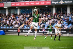 20240722 GAIS Alexander Ahl Holmström under fotbollsmatchen i Allsvenskan mellan GAIS och AIK den 22 Juli 2024 på Gamla Ullevi i Göteborg.