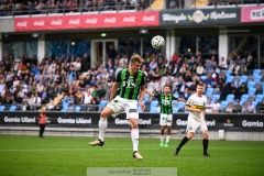 20240722 GAIS Alexander Ahl Holmström under fotbollsmatchen i Allsvenskan mellan GAIS och AIK den 22 Juli 2024 på Gamla Ullevi i Göteborg.