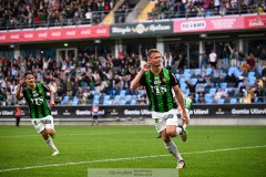 20240722 GAIS Alexander Ahl Holmström under fotbollsmatchen i Allsvenskan mellan GAIS och AIK den 22 Juli 2024 på Gamla Ullevi i Göteborg.