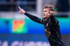 20260314 GAIS Kevin Holmén jublar efter att ha gjort 1-0 under fotbollsmatchen i Svenska Cupen mellan GAIS och AIK den 14 mars 2026 på Nordic Wellness Arena i Göteborg. 
Foto: Filip Kauffeldt