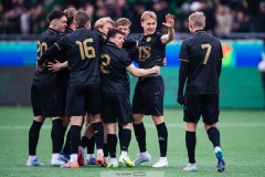 20260314 GAIS jublar efter att Kevin Holmén gjort 1-0 under fotbollsmatchen i Svenska Cupen mellan GAIS och AIK den 14 mars 2026 på Nordic Wellness Arena i Göteborg. 
Foto: Filip Kauffeldt