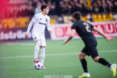 20260314 AIKs Charlie Pavey under fotbollsmatchen i Svenska Cupen mellan GAIS och AIK den 14 mars 2026 på Nordic Wellness Arena i Göteborg. 
Foto: Filip Kauffeldt