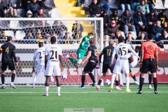 20260314 AIKs Zadok Yohanna gör 1-1- under fotbollsmatchen i Svenska Cupen mellan GAIS och AIK den 14 mars 2026 på Nordic Wellness Arena i Göteborg. 
Foto: Filip Kauffeldt