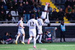 20260314 AIKs Zadok Yohanna jublar efter att ha gjort 1-1 under fotbollsmatchen i Svenska Cupen mellan GAIS och AIK den 14 mars 2026 på Nordic Wellness Arena i Göteborg. 
Foto: Filip Kauffeldt