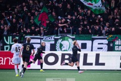 20260314 GAIS Rasmus Niklasson Petrovic jublar efter att ha gjort 2-2 under fotbollsmatchen i Svenska Cupen mellan GAIS och AIK den 14 mars 2026 på Nordic Wellness Arena i Göteborg. 
Foto: Filip Kauffeldt