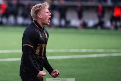 20260314 GAIS Frosti Thorkelsson jublar efter fotbollsmatchen i Svenska Cupen mellan GAIS och AIK den 14 mars 2026 på Nordic Wellness Arena i Göteborg. 
Foto: Filip Kauffeldt