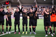 20260314 GAIS Frosti Thorkelsson och Oskar Ågren jublar efter fotbollsmatchen i Svenska Cupen mellan GAIS och AIK den 14 mars 2026 på Nordic Wellness Arena i Göteborg. 
Foto: Filip Kauffeldt