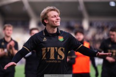 20260314 GAIS Rasmus Niklasson Petrovic jublar efter fotbollsmatchen i Svenska Cupen mellan GAIS och AIK den 14 mars 2026 på Nordic Wellness Arena i Göteborg. 
Foto: Filip Kauffeldt