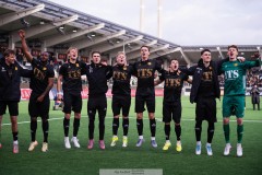20260314 GAIS jublar efter fotbollsmatchen i Svenska Cupen mellan GAIS och AIK den 14 mars 2026 på Nordic Wellness Arena i Göteborg. 
Foto: Filip Kauffeldt