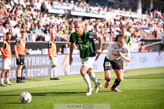 20240525 GAIS Gustav Lundgren under fotbollsmatchen i Allsvenskan mellan GAIS och BK Häcken den 25 maj 2024 på Gamla Ullevi i Göteborg.