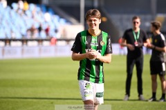 20240525 GAIS Axel Henriksson under fotbollsmatchen i Allsvenskan mellan GAIS och BK Häcken den 25 maj 2024 på Gamla Ullevi i Göteborg.