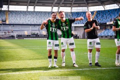 20240525 GAIS William Milovanovic och Alexander Ahl Holmström under fotbollsmatchen i Allsvenskan mellan GAIS och BK Häcken den 25 maj 2024 på Gamla Ullevi i Göteborg.