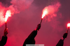 20260905 Publik eldar pyroteknik under fotbollsmatchen i Allsvenskan mellan GAIS och BK Häcken den 5 semptember 2026 på Gamla Ullevi i Göteborg. 
Foto: Filip Kauffeldt