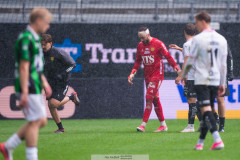 20260905 GAIS Mergim Krasniqi har ont under fotbollsmatchen i Allsvenskan mellan GAIS och BK Häcken den 5 semptember 2026 på Gamla Ullevi i Göteborg. 
Foto: Filip Kauffeldt