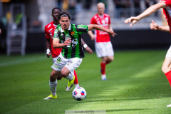 20260516 GAIS William Milovanovic under fotbollsmatchen i Allsvenskan mellan GAIS och Degerfors IF den 16 maj 2026 på Gamla Ullevi i Göteborg. 
Foto: Filip Kauffeldt