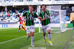 20260516 GAIS William Milovanovic jublar efter att ha gjort 1-0 under fotbollsmatchen i Allsvenskan mellan GAIS och Degerfors IF den 16 maj 2026 på Gamla Ullevi i Göteborg. 
Foto: Filip Kauffeldt