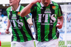 20260516 GAIS William Milovanovic jublar efter att ha gjort 1-0 under fotbollsmatchen i Allsvenskan mellan GAIS och Degerfors IF den 16 maj 2026 på Gamla Ullevi i Göteborg. 
Foto: Filip Kauffeldt