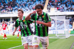 20260516 GAIS William Milovanovic jublar efter att ha gjort 1-0 under fotbollsmatchen i Allsvenskan mellan GAIS och Degerfors IF den 16 maj 2026 på Gamla Ullevi i Göteborg. 
Foto: Filip Kauffeldt