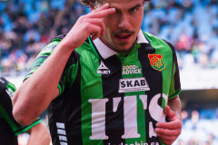 20260516 GAIS William Milovanovic jublar efter att ha gjort 1-0 under fotbollsmatchen i Allsvenskan mellan GAIS och Degerfors IF den 16 maj 2026 på Gamla Ullevi i Göteborg. 
Foto: Filip Kauffeldt