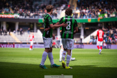 20260516 GAIS William Milovanovic jublar efter att ha gjort 1-0 under fotbollsmatchen i Allsvenskan mellan GAIS och Degerfors IF den 16 maj 2026 på Gamla Ullevi i Göteborg. 
Foto: Filip Kauffeldt