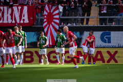 20260516 Degerfors IF Erik Lindell jublar efter att ha gjort 1-1 under fotbollsmatchen i Allsvenskan mellan GAIS och Degerfors IF den 16 maj 2026 på Gamla Ullevi i Göteborg. 
Foto: Filip Kauffeldt