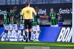 20240922 GAIS Axel Henriksson under fotbollsmatchen i Allsvenskan mellan GAIS och Djurgårdens IF den 22 september 2024 på Gamla Ullevi i Göteborg.