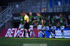 20240922 GAIS Axel Henriksson under fotbollsmatchen i Allsvenskan mellan GAIS och Djurgårdens IF den 22 september 2024 på Gamla Ullevi i Göteborg.