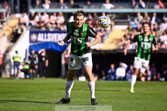 20240922 GAIS Axel Henriksson under fotbollsmatchen i Allsvenskan mellan GAIS och Djurgårdens IF den 22 september 2024 på Gamla Ullevi i Göteborg.