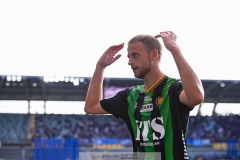 20240922 GAIS Gustav Lundgren under fotbollsmatchen i Allsvenskan mellan GAIS och Djurgårdens IF den 22 september 2024 på Gamla Ullevi i Göteborg.