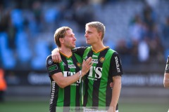 20240922 GAIS August Wängberg och Joackim Åberg under fotbollsmatchen i Allsvenskan mellan GAIS och Djurgårdens IF den 22 september 2024 på Gamla Ullevi i Göteborg.