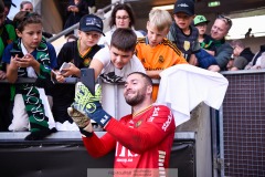 20240922 GAIS Mergim Krasniqi under fotbollsmatchen i Allsvenskan mellan GAIS och Djurgårdens IF den 22 september 2024 på Gamla Ullevi i Göteborg.