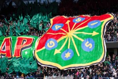 20260406 GAIS Tifo inför fotbollsmatchen i Allsvenskan GAIS och Djurgårdens IF den 6 april 2026 på Gamla Ullevi i Göteborg. 
Foto: Filip Kauffeldt