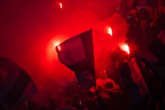 20260406 Djurgården IFs Tifo inför fotbollsmatchen i Allsvenskan GAIS och Djurgårdens IF den 6 april 2026 på Gamla Ullevi i Göteborg. 
Foto: Filip Kauffeldt