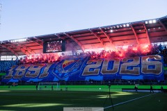 20260406 Djurgården IFs Tifo inför fotbollsmatchen i Allsvenskan GAIS och Djurgårdens IF den 6 april 2026 på Gamla Ullevi i Göteborg. 
Foto: Filip Kauffeldt