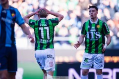 20260406 GAIS Rasmus Niklasson Petrovic och Samuel Salter under fotbollsmatchen i Allsvenskan GAIS och Djurgårdens IF den 6 april 2026 på Gamla Ullevi i Göteborg. 
Foto: Filip Kauffeldt