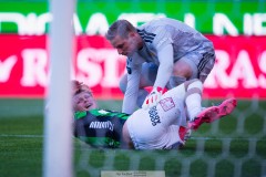 20260406 GAIS Rasmus Niklasson Petrovic har ont under fotbollsmatchen i Allsvenskan GAIS och Djurgårdens IF den 6 april 2026 på Gamla Ullevi i Göteborg. 
Foto: Filip Kauffeldt