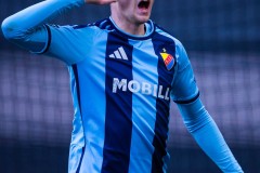 20260406 Djurgården IFs Patric Åslund firar efter att ha gjort 0-1 under fotbollsmatchen i Allsvenskan GAIS och Djurgårdens IF den 6 april 2026 på Gamla Ullevi i Göteborg. 
Foto: Filip Kauffeldt