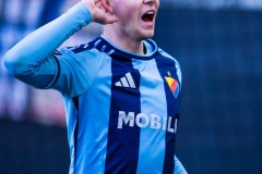 20260406 Djurgården IFs Patric Åslund firar efter att ha gjort 0-1 under fotbollsmatchen i Allsvenskan GAIS och Djurgårdens IF den 6 april 2026 på Gamla Ullevi i Göteborg. 
Foto: Filip Kauffeldt