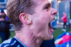 20260406 Djurgården IFs Hampus Finndell jublar efter att Patric Åslund gjort 0-1 under fotbollsmatchen i Allsvenskan GAIS och Djurgårdens IF den 6 april 2026 på Gamla Ullevi i Göteborg. 
Foto: Filip Kauffeldt