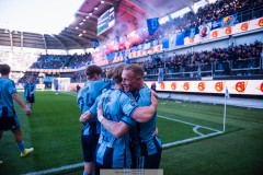 20260406 Djurgårdens IF firar efter att Patric Åslund gjort 0-1 under fotbollsmatchen i Allsvenskan GAIS och Djurgårdens IF den 6 april 2026 på Gamla Ullevi i Göteborg. 
Foto: Filip Kauffeldt