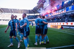 20260406 Djurgårdens IF firar efter att Patric Åslund gjort 0-1 under fotbollsmatchen i Allsvenskan GAIS och Djurgårdens IF den 6 april 2026 på Gamla Ullevi i Göteborg. 
Foto: Filip Kauffeldt