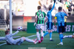 20260406 GAIS Samuel Salter jublar efter att han gjort mål bortdömt för offside under fotbollsmatchen i Allsvenskan GAIS och Djurgårdens IF den 6 april 2026 på Gamla Ullevi i Göteborg. 
Foto: Filip Kauffeldt