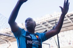 20260406 Djurgården IFs Joel Asoro efter fotbollsmatchen i Allsvenskan GAIS och Djurgårdens IF den 6 april 2026 på Gamla Ullevi i Göteborg. 
Foto: Filip Kauffeldt