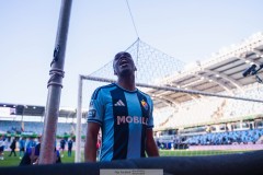 20260406 Djurgården IFs Joel Asoro efter fotbollsmatchen i Allsvenskan GAIS och Djurgårdens IF den 6 april 2026 på Gamla Ullevi i Göteborg. 
Foto: Filip Kauffeldt