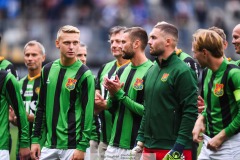 20240818 GAIS Joackim Åberg och Axel Norén under fotbollsmatchen i Allsvenskan mellan GAIS och Halmstads BK den 18 augusti 2024 på Gamla Ullevi i Göteborg.