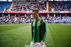 20240818 GAIS Alexander Ahl Holmström under fotbollsmatchen i Allsvenskan mellan GAIS och Halmstads BK den 18 augusti 2024 på Gamla Ullevi i Göteborg.